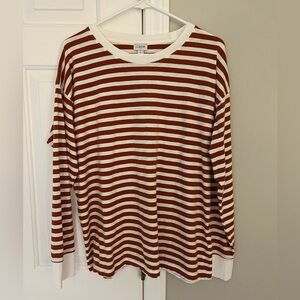 J.Crew Factory Women’s Long-Sleeve Striped Tee (Size L)